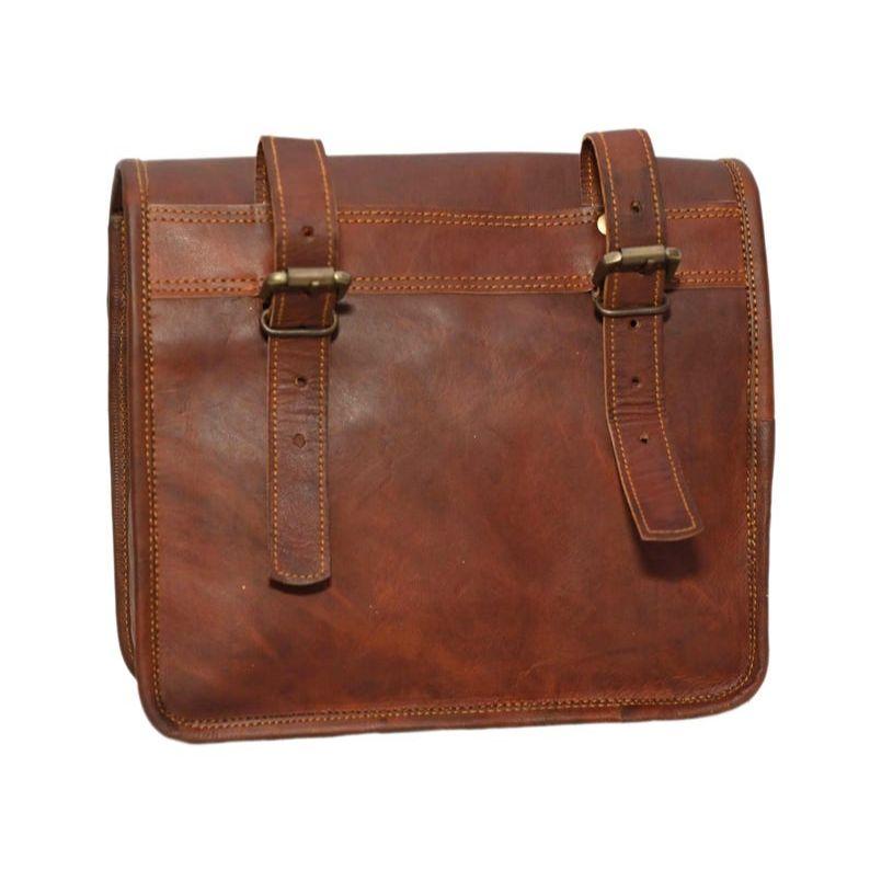 Handmade Leather Motorcycle Saddle Bags Vintage Bike Panniers