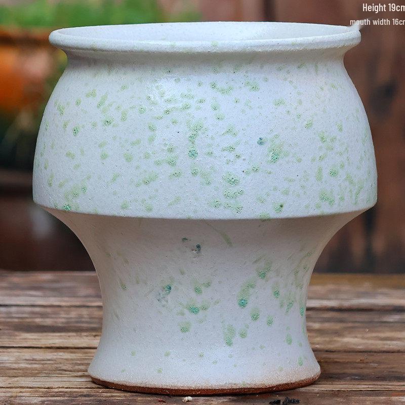 Stor Keramikkruka för Heminredning: Grov keramik för spindelväxt, gullranka, suckulenter och paradisfågelblomma. Perfekt för gröna växter och blommor.