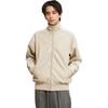 adidas Originals Adicolor Serie Drie Strepen Opstaande Kraag Ritssluiting Logo Synthetisch Leer Jas Mannen Jas Beige IZ4036