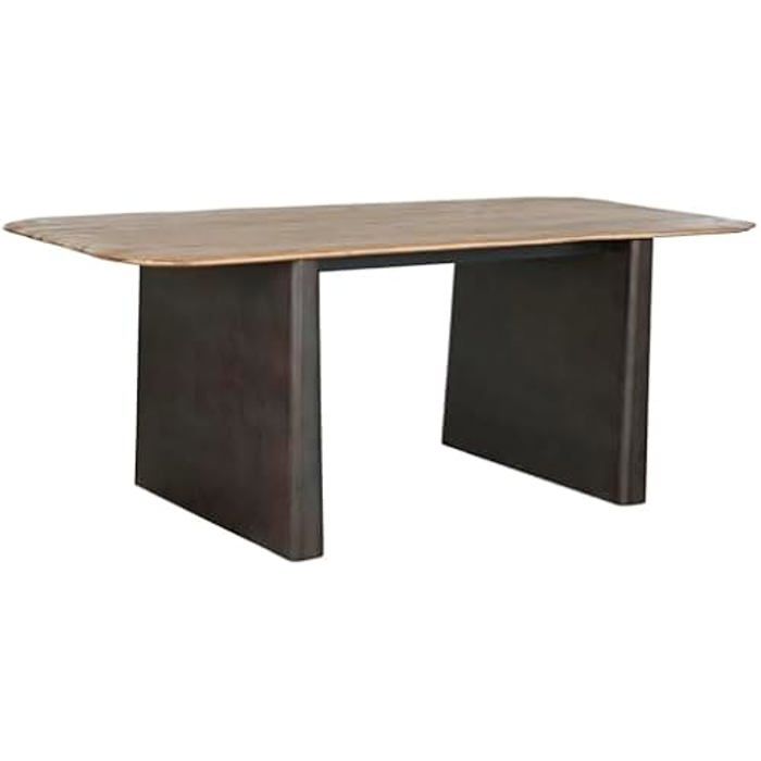 Table de Salle à Manger - HOME ESPRIT - Marron foncé - 200 x 90 cm - 6 places - Bois massif