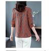 New High-end Western-style Shirt for Women with Three-quarter Sleeves Spring and Summer National