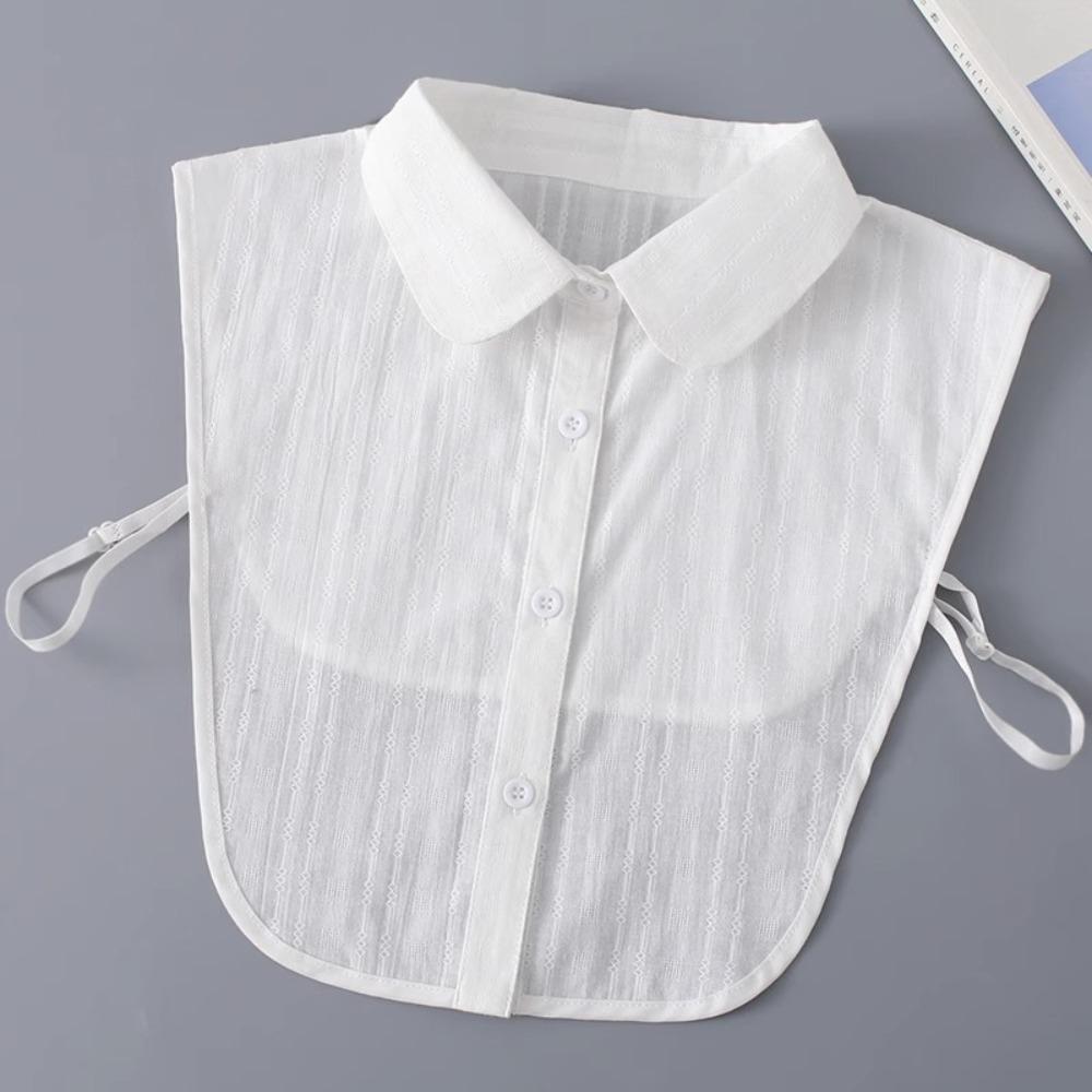 Jacquard Detachable Fake Collar White Adjustable Neckline False Blouse Collar  Clothes Decoration