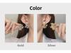 Elegant 2024 South Korea Dongdaemun Copper-Plated Gold Earrings with Zircon Inlay for Women
