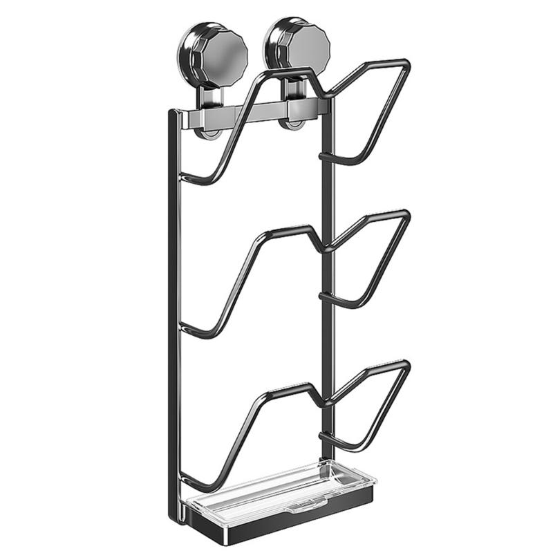Hanging Kitchen Basket Wall Mounted Sturdy Plastic Wire Organizers for Living Room Closet 3 Grids Space Saving Designs