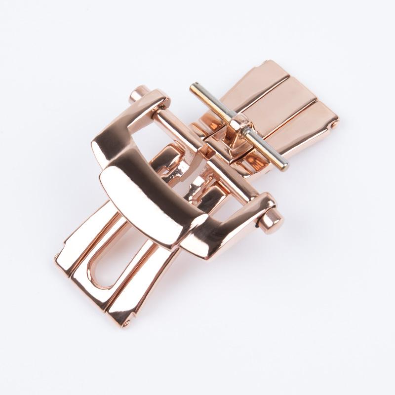 Hochwertige 18mm Präzisions-Edelstahl-Faltschließe für Patek-Armband Philippe Leder-Gummi-Uhrenarmband Nautilus Dornschließe