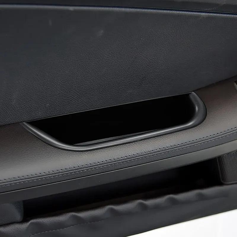 Car Styling Door Storage Box Decoration Cover Trim For Mercedes Benz SLK SLC 2012-2018 Black Interior Accessories