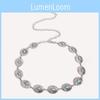 Womens Turquoise Retro Metal Waist Chain With Embellished Elements For Elegant Fashion