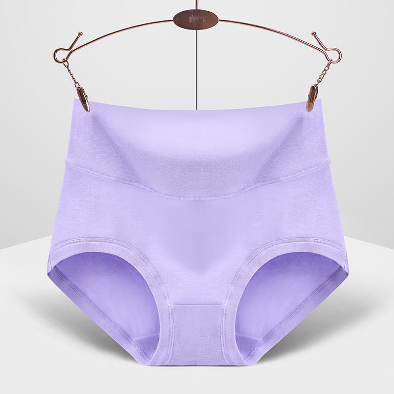 Bequeme Übergrößen Damen High Waist Kontrollunterwäsche Weiche Baumwolle Atmungsaktives Gewebe