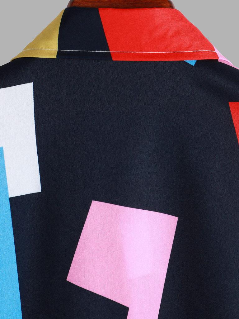 Men's Geometric Short Sleeve Casual Shirt - Summer 2022 Collection