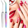 Multifunction Stainless Steel Nail Art Shaping Tweezers Cross Nail Clip Manicure Tools Curve Sculpture Clip Nail Art Equipment