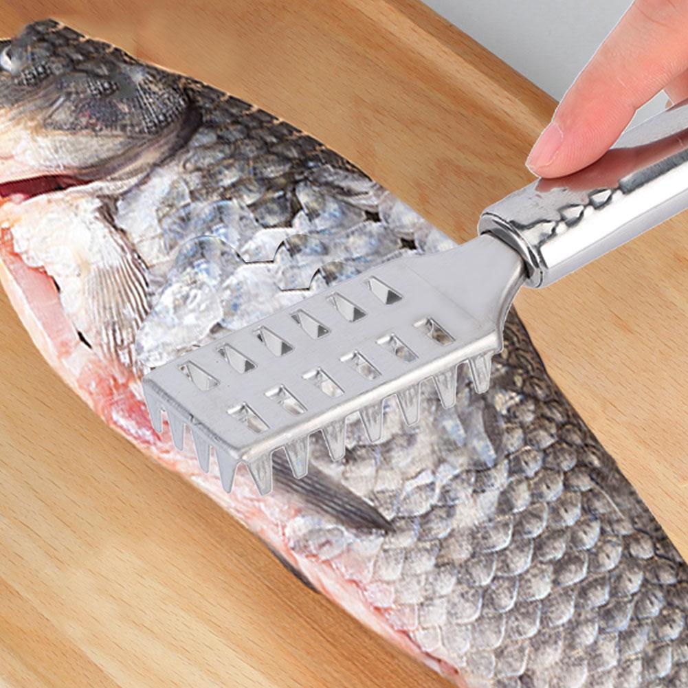 3Pcs Stainless Steel Fish Scraper Fish Scale Remover Scraping Removing Tool Kitchen Supplies