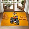 Crystal Velvet Square Rug Custom NameHarley-Davidson Pattern Non Slip Home Floor Decor Rug