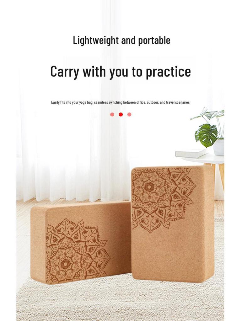 Anti-Shedding High-Density Soft Cork Yoga Brick for Studio & Leg Support