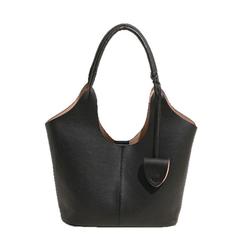 Large Capacity Tote Bag, New Fashionable Versatile Bucket Bag, Shoulder Bag, Solid Color Underarm Bag.