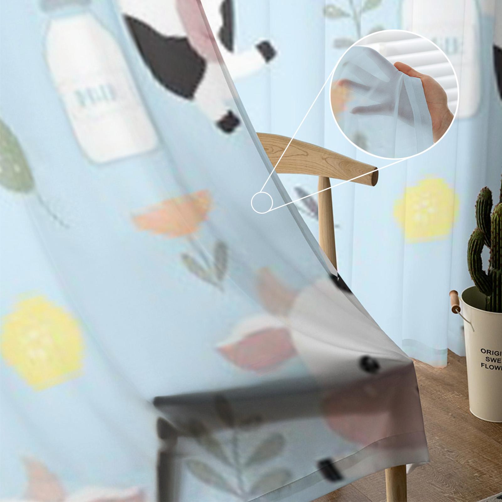 Синий кавайный узор с цветами коровьего молока и листьями — фото 5