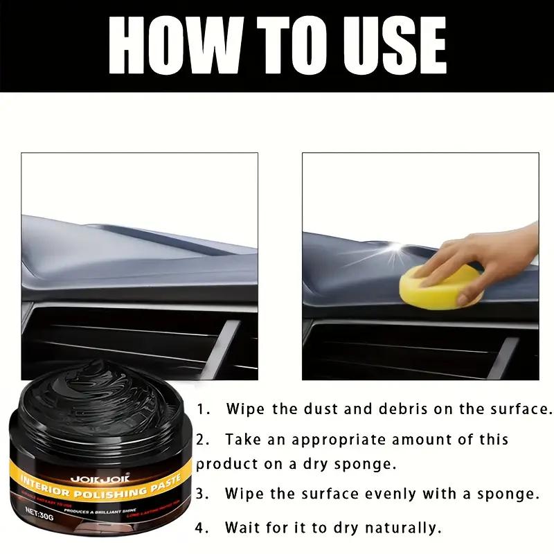 30G Interior Polishing Paste - Car Scratch Remover, Anti-Fading, Leather & Dashboard Restorer