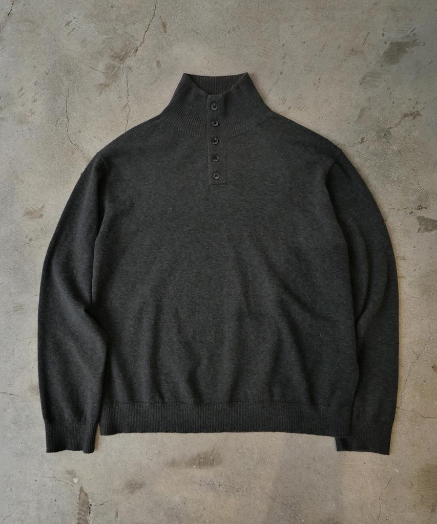 SLOWACID High-Neck Pullover Knit [Charcoal]