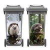 PVC Stickers Self-adhesive Decorative Stickers Decals for Trash Decoration Hedgehog 820x380mm 2pcs/set