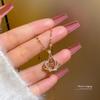 **Lively Women's Necklace: Titanium Steel & Gold-Plated Copper Clavicle Chain**