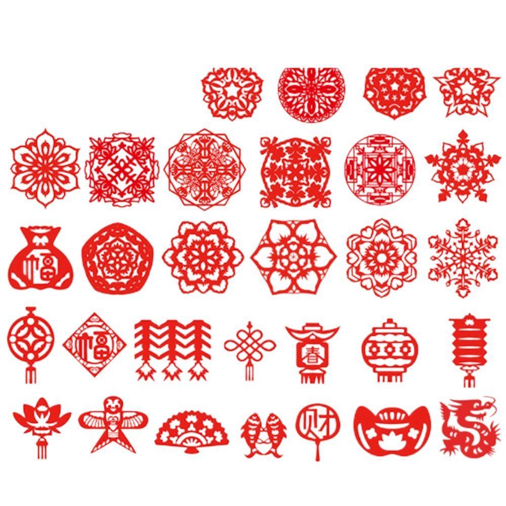 Handmade Kid DIY Paper-cut Traditional Window Flower Paper-cut Fun Line Art Drawing Paper-cut  Kids