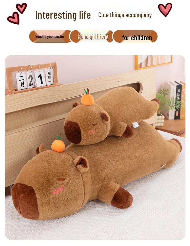 Large Capybara Plush Pillow - Birthday Gift & Bedroom Backrest