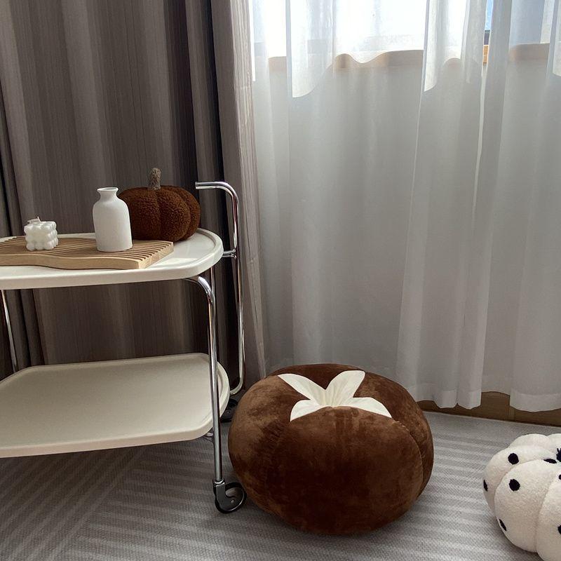 Thickened Cushion with Tomato-Shaped Pillow Vegetable Mushroom Persimmon Round Cushion Pad for Window Seat Pillows for Bedroom