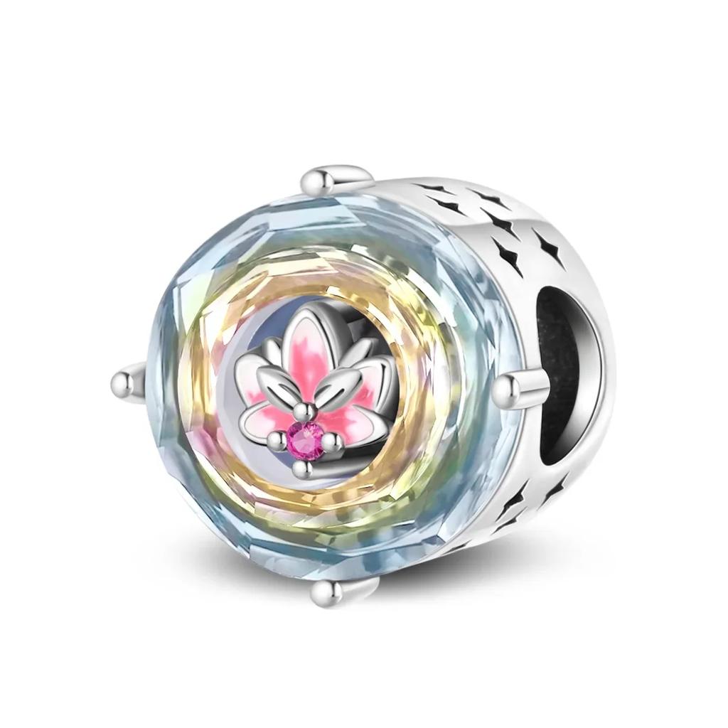 Copper Plated Original Charms Lotus Bead Irisbeads Fit Bracelet Women'S Jewelry Gift