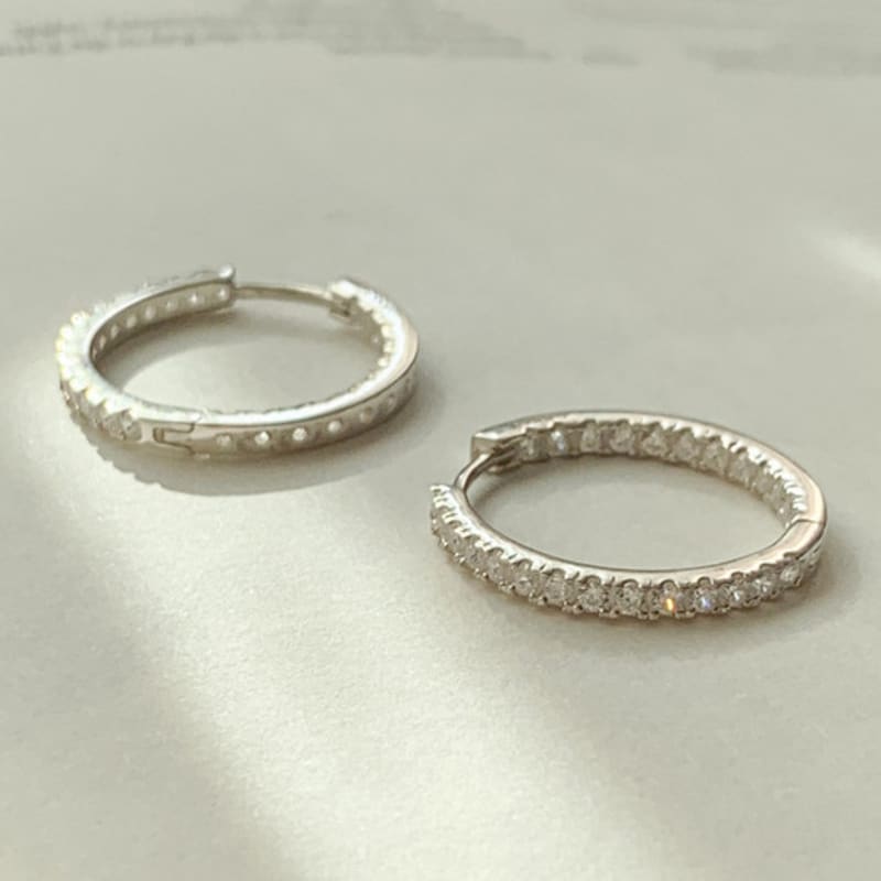 ACOOPU [925 silver]Aoteroa Classic Tennis Earrings