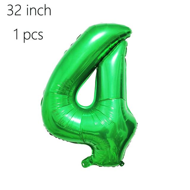 

1 комплект, шарики из гелиевой фольги, футбольные шары, украшения для дня рождения, для мальчиков, 32 дюйма, зеленый мяч с цифрами, футбольные спортивные товары Other