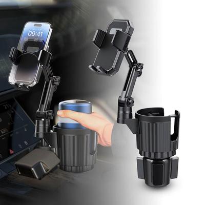 2-in-1 Car Cup Phone Mount With Adjustable Base 360-Degree Phone All Holder Travel Car Rotation Holder Smartphones Phone G4B5