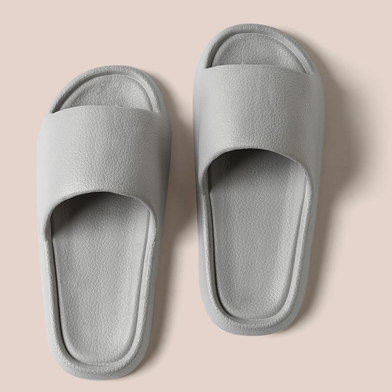 Летние домашние дезодорирующие тапочки для ванной для женщин - нескользящие сандалии с толстой подошвой - идеально подходят для дома и общежития 40/41 серый