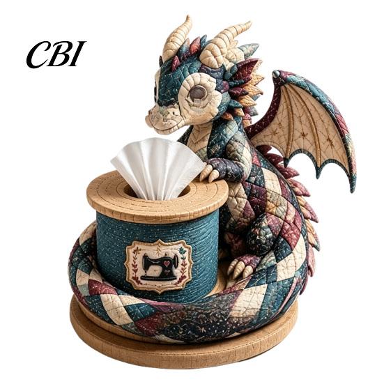 Cabin Style Sewing Kit Quilted DIY Patchwork Tissue Box Kit, with Pre-Cut Fabric, Cover Whimsical Woodland Animal Box, for Adults Beginners Bush Quilt