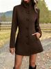 2026 European & American Women's Autumn/Winter Fashion Woolen Stand-Up Collar Coat