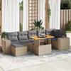 VidaXL Garden Lounge Set with Cushions 8 Pcs Beige Braided Resin 3327405