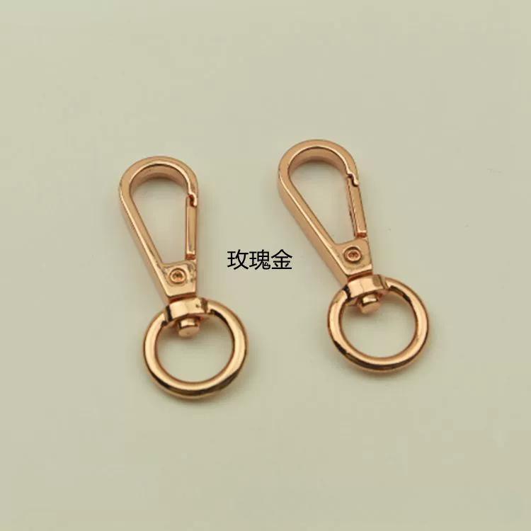 

2PC Metal Swivel O-ring Eye Snap Hook Trigger Clasps Clips for Leather Craft Bag Strap Belt Webbing Keychain Dog linking Buckles