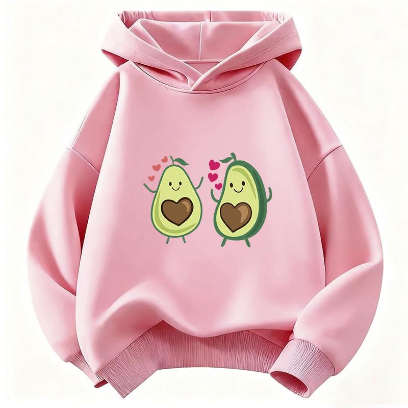 Cute Avocado Hoodie Kids Avocado Children's Sweatshirt Cute Harajuku Hoody for Boys Girls Autumn Winter Casual Hoodies
