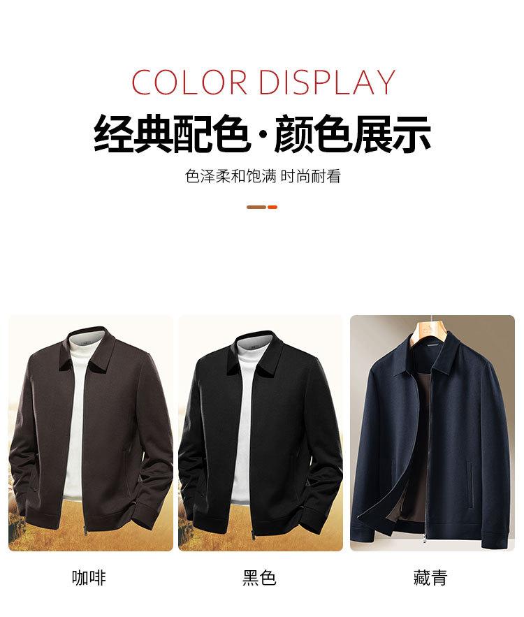 [Sheep Wool] Spring Business and Leisure Wool Cardigan Jacket for Men, Simple Collar Knitted Wool Jacket for Men