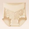 Big Size Ladies Spring and Summer Lace High Waist Belly Lift Hip Antibacterial Breathable Briefs