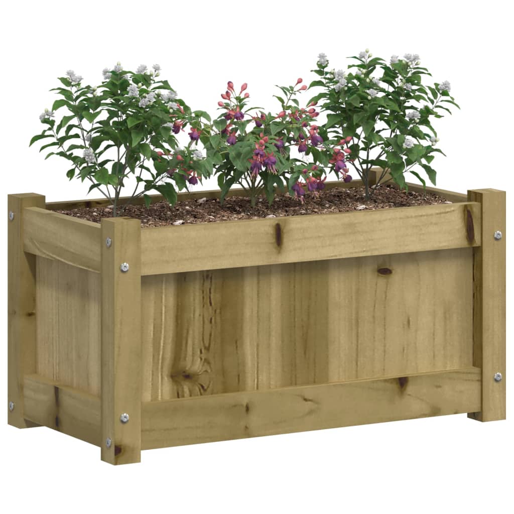 Plant Pot Set 2 Pcs Pressure Treated Pine Wood