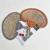 Bohemian Decorative Handmade Fan Colorful Hand Braided Fan Durable Hand-woven Straw Fan  Outdoor