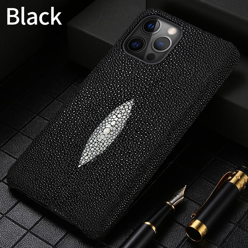 

Чехол для телефона из натуральной кожи ската для iPhone 16 15 12 13 14 Pro Max Plus 14Pro 15Pro 11 Promax, роскошная противоударная задняя крышка For iPhone 16 Pro Max