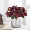 Artificial Ers With Hydrangea Silk Fake Ers 1 Bouquets For Home Wedding Decoration Table Centerpiece, Faux Peonies 