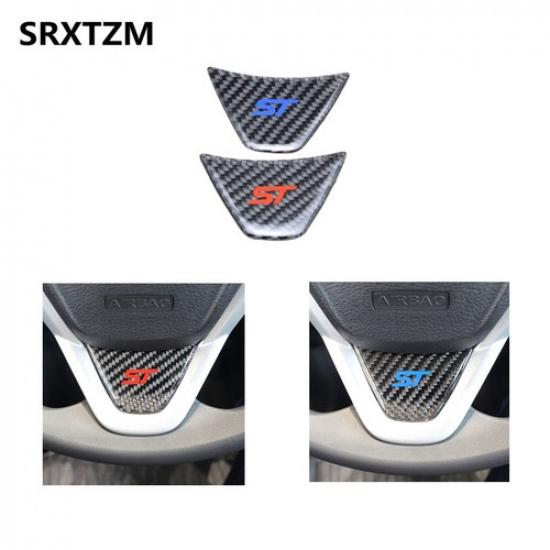 Luxury Carbon Fiber Car Steering Wheel Chin Sticker Trim For Ford ST MK7