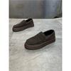 Men's Shoes, Spring and Autumn New Matte Leather One-pedal Versatile Thick-soled Men's Doudou Shoes Bc