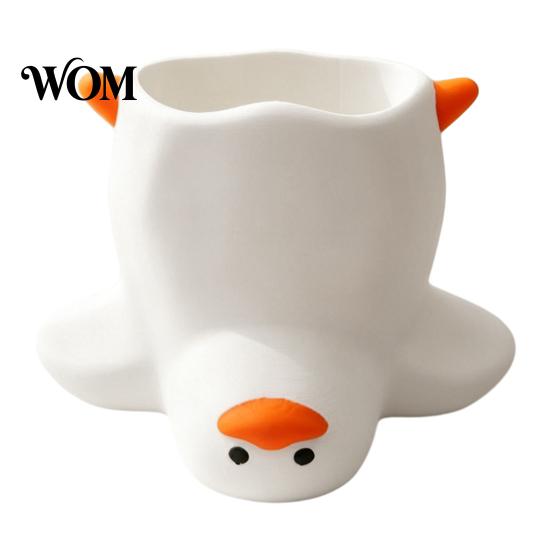 Playful Desktop Decor Upside Down Duck Pen Holder, 3D Printed Desk Organizer, Funny Holder Stationery Storage for Office School, Creative Gift