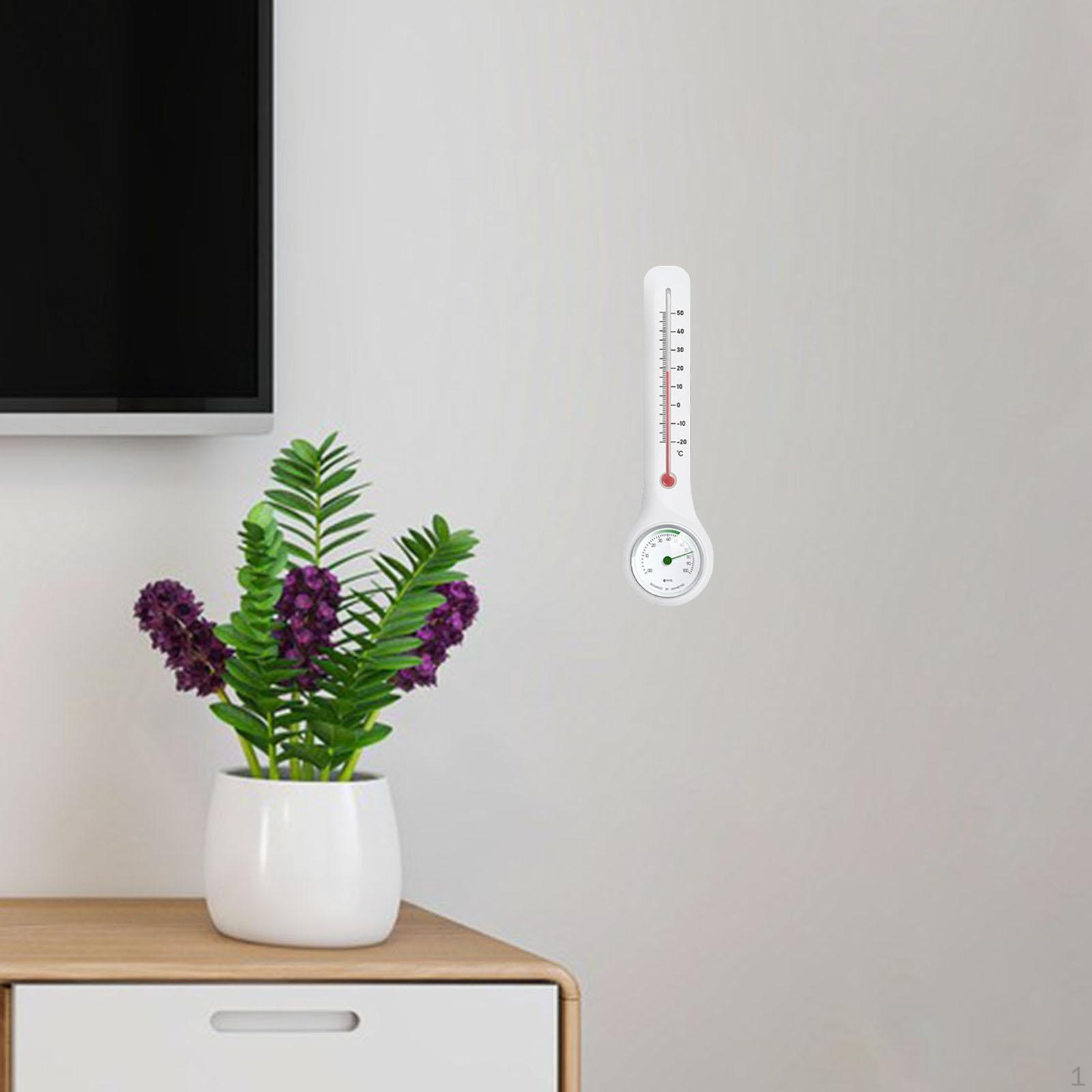 

Thermometer Hygrometer Hanging Precision Lightweight Wall Mount Easy Reading for Warehouse Kitchen