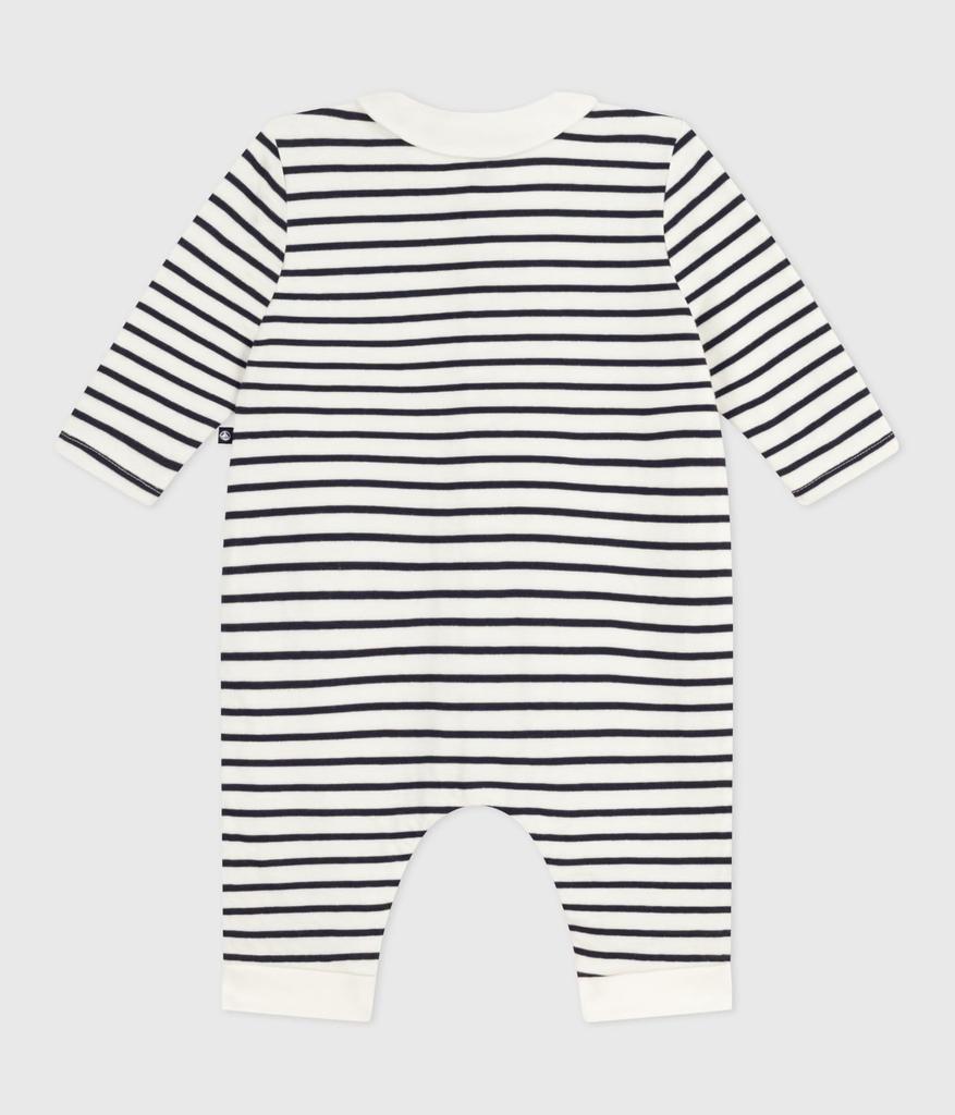 Petit Bateau Jumpsuit 60cm A0EKQ, Off-White/Navy, 3-Months,