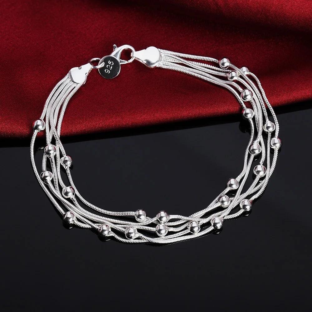 925 Silver Twisted Rope Bracelet 4MM Unisex Chain Fashion Jewelry for Women Men High Quality Durable