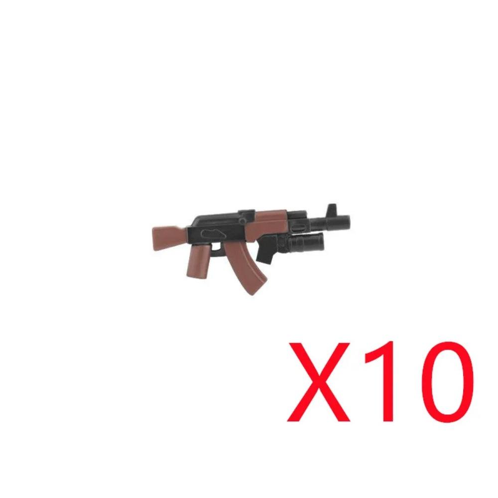 WWI WWII Building Blocks Soldiers Military Accessories Bomb Two-color Gun Mini Brick Weapons Gift Toy AKM Helmet RPG Grenad X026
