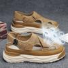 Sports and Leisure Thick Bottom Flat Sandals Men's Sandals Soft and Comfortable Ventilate Wear-resistant Round Toe Summer New